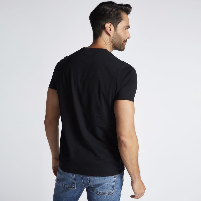 Camiseta Malha Masculina Preta T-shirt Book VT-001