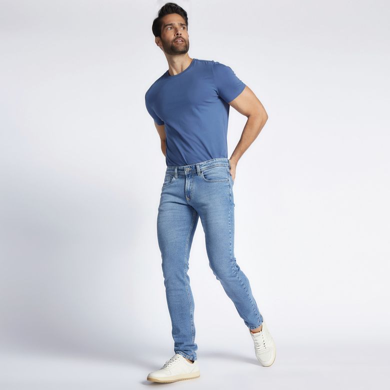 Calça Jeans Masculina Skinny Elastano Cintura Baixa PB-004