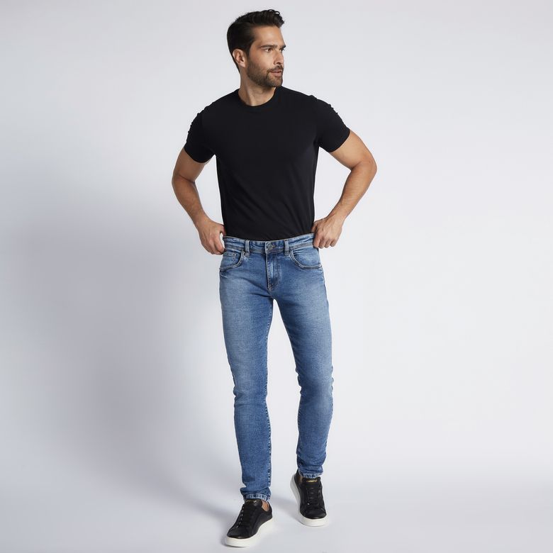 Calça Jeans Masculina Skinny Elastano Destroyer PB-005