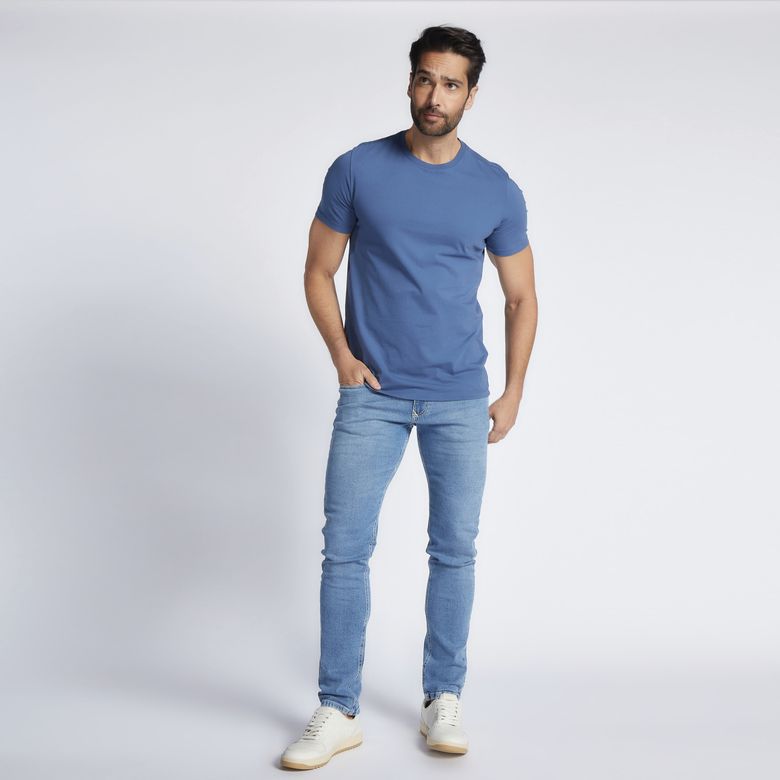 Camiseta Malha Masculina Azul T-shirt Book VT-001/3