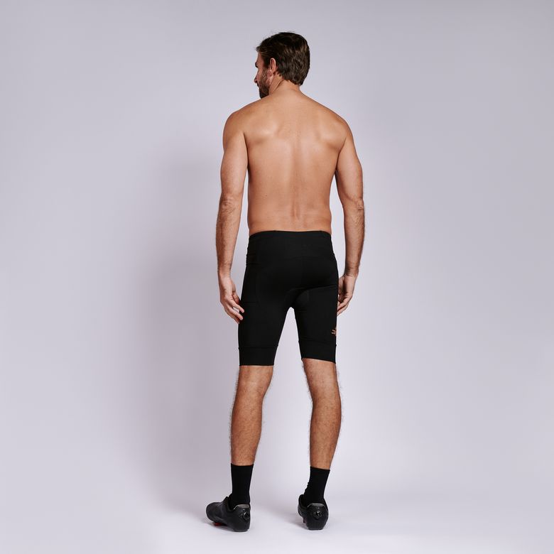 Bermuda Triathlon Masculina Preta com Espuma BD003