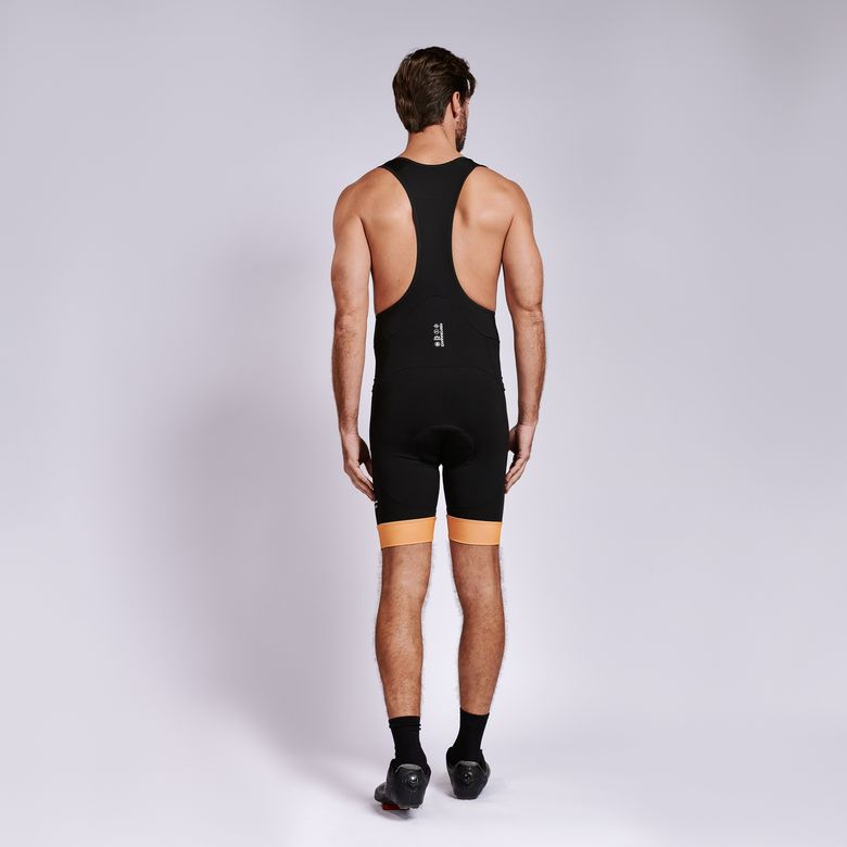 Bretelle Ciclismo Masculino com Espuma Detalhe Laranja BT001